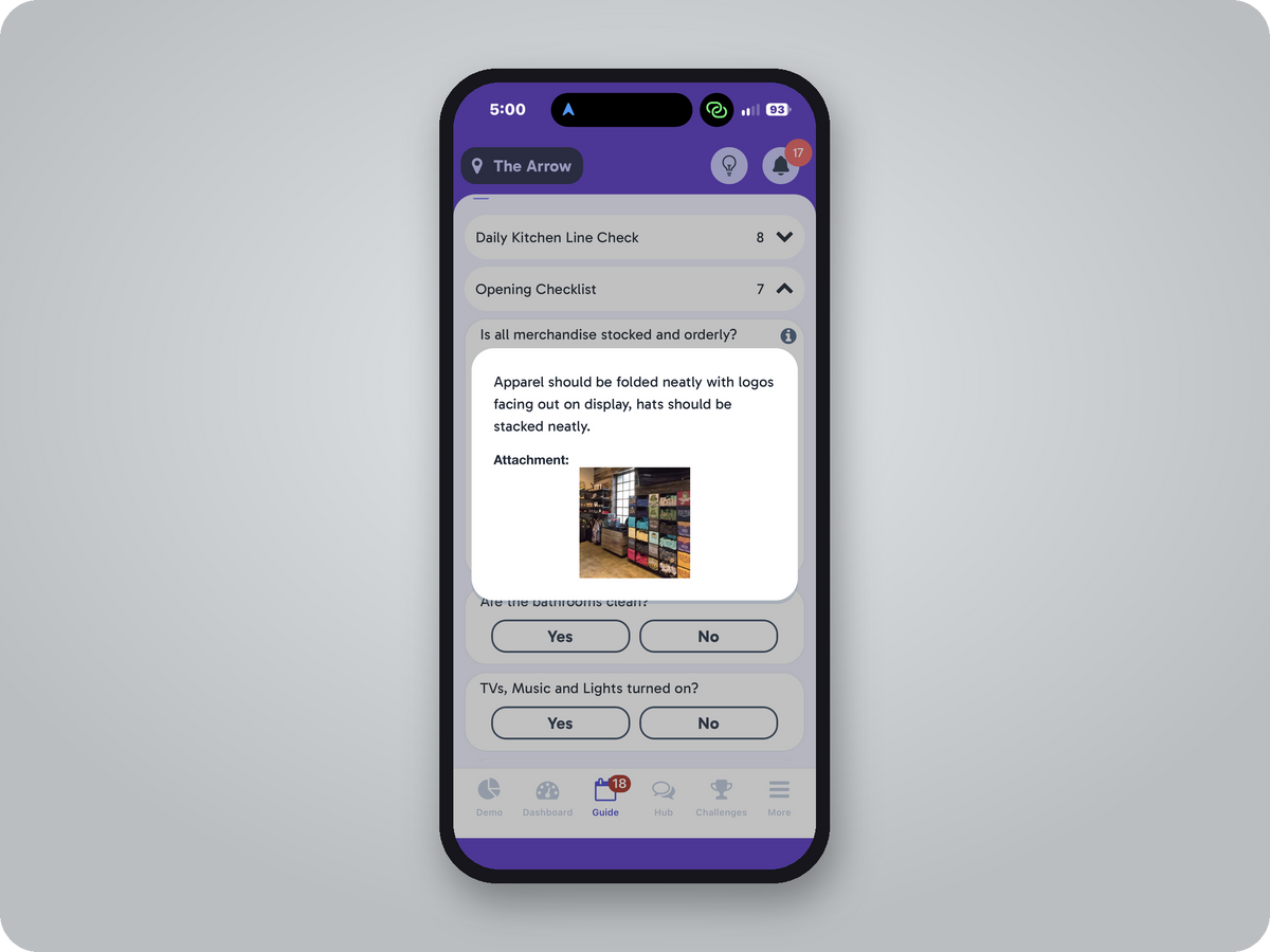 Checklists screenshot
