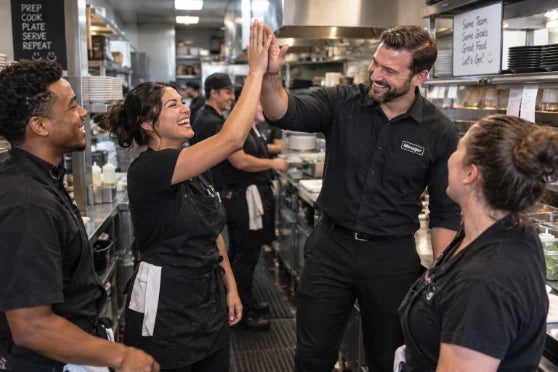 Pre-shift high five